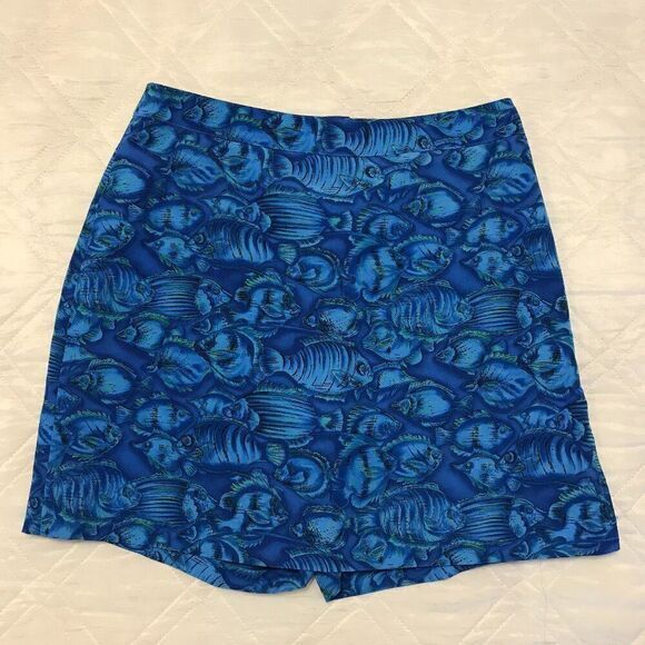 Womens Skort-EP PRO-GOLF-blue‎ w/ fish design size 8 - Picture 1 of 5